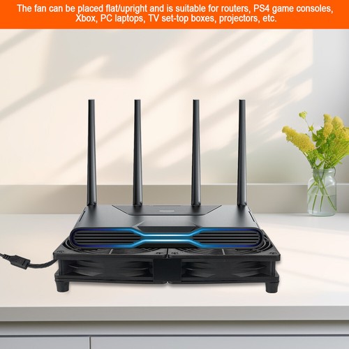 USB PC Lüfter Doppel USB Computer Ventilator Laptop TV Box Router Kühlungslüfter - Afbeelding 4 van 12
