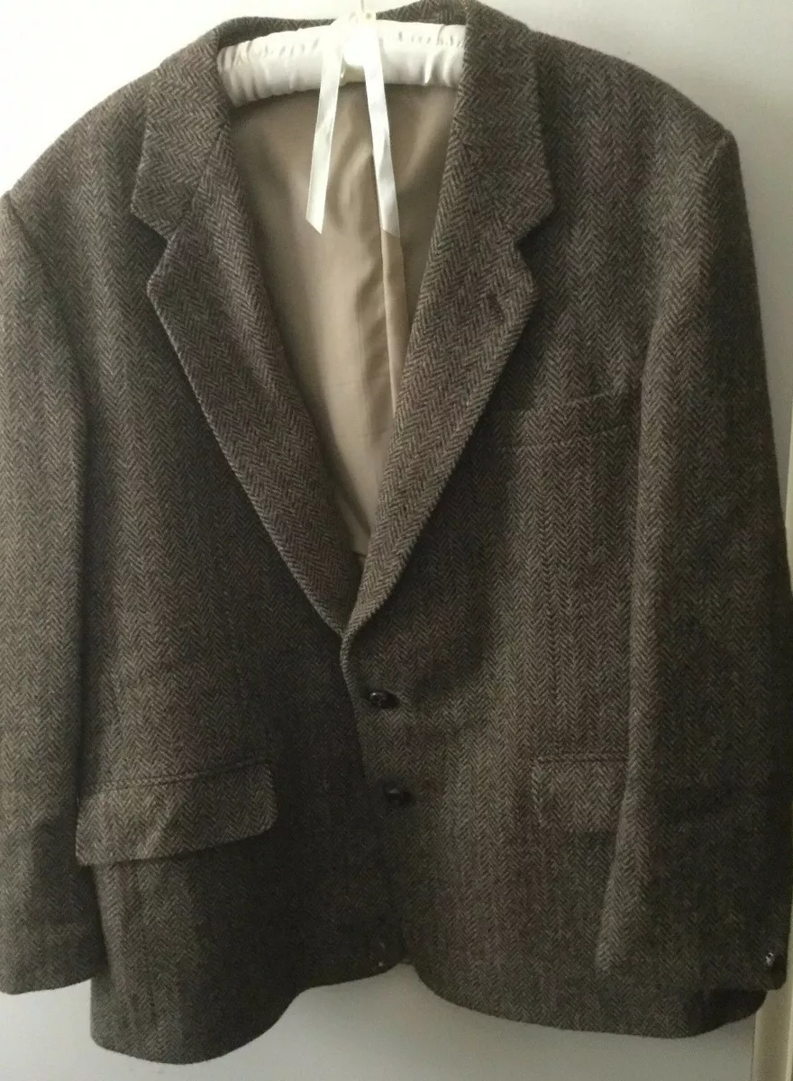 MENS VINTAGE HARRIS TWEED JACKET 100% PURE SCOTTISH WOOL SMALL TO