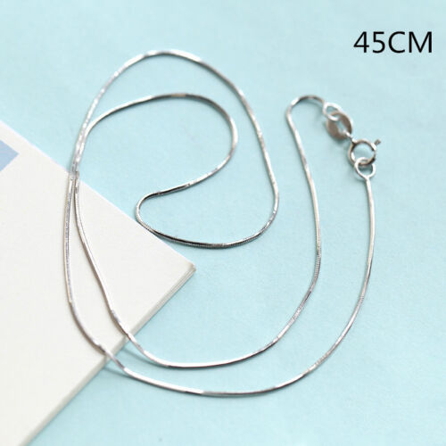 GENUINE 925 Sterling Silver Solid 1MM Snake Chain Necklace for Pendant 40cm-50cm - Picture 3 of 4