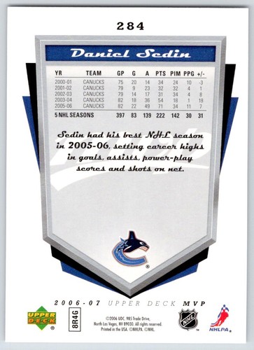 Cartes de base de hockey Upper Deck MVP UD NHL 2006-07 ( 201 - 300 ) - à choisir dans la liste - Photo 165 sur 195