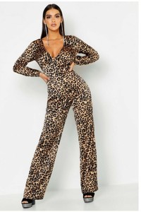 boohoo leopard jumpsuit