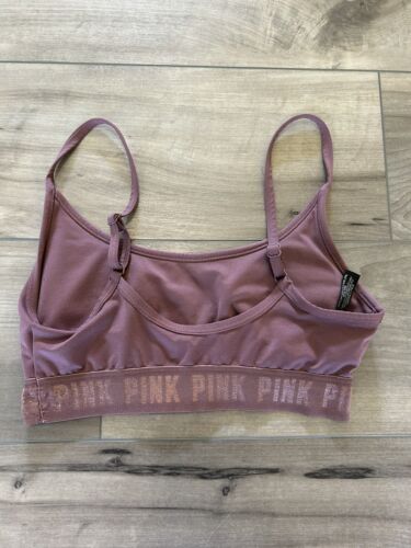 Victoria’s Secrets PINK Sports Bra Size Small Rose Mauve - Picture 2 of 4