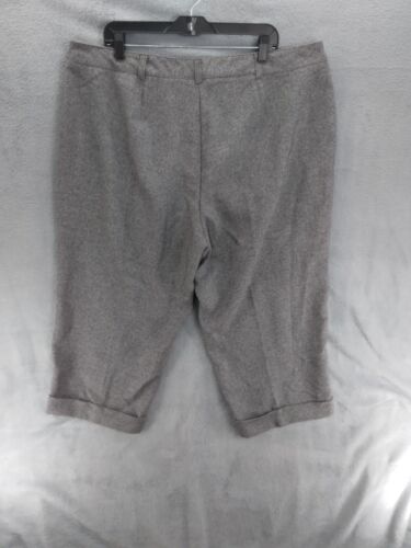 Studio 1940 Cropped Cuffed Capri Dress Pants Women 20W Plus Gray Tweed Straight - Picture 2 of 10