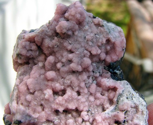 RHODOCHROSITE PINK CRYSTALS, PYRITES and BLACK SPHALERITE on MATRIX from PERU - Picture 3 of 12