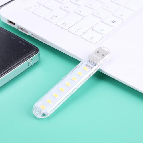 Mini lampe de lecture lumineuse USB portable pour ordinateur portable (jaune 8LED) - Photo 7/10