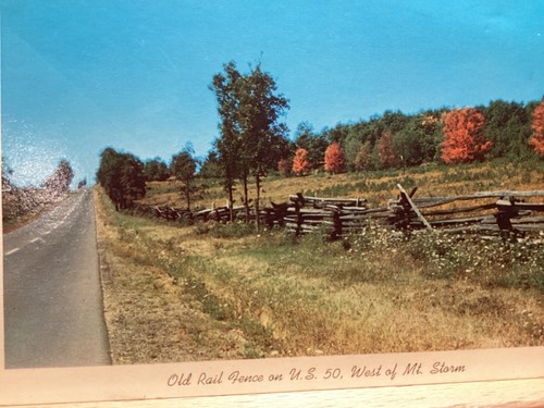 Cerca ferroviaria antigua en la ruta 50 de Estados Unidos: Mt. Storm, WV - Postal vintage - Imagen 2 de 3