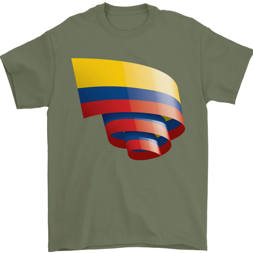 Rizado Columbia Bandera Colombino Día Fútbol Hombre Camiseta 100% Algodón - Imagen 2 de 94