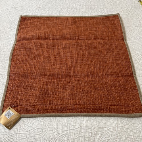 NWT Lot Of 3 Pottery Barn Pillow Cover 20” X 20” Square Shell, Rusty Orange - Picture 9 of 14