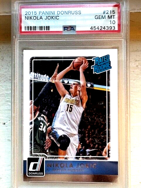 2015 Donruss - Nikola Jokic - #215 PSA 10 GEM MINT ROOKIE RC Denver Nuggets MVP