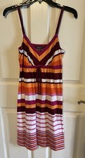 Tommy Bahama Women’s Dress Size XXS Knee Length Pink Striped Sleeveless EUC