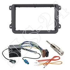 VW Touran Sharan II Tiguan Doppel 2-DIN Radioblende Rahmen Quadlock Adapter SET