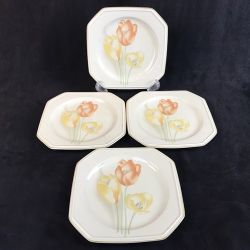 Mikasa Continental Ivory Dutch Garden F4008 Square Bread Plate Cup Saucer 20 PC - Picture 5 of 16