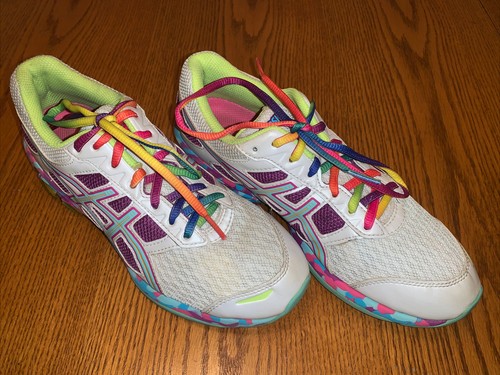 Asics Gel Frantic 7 Running Shoes Womens Size 7 White Blue Rainbow Sneakers | eBay Asics Gel Frantic 7 Running Shoes Womens Size 7 White Blue Rainbow Sneakers | eBay