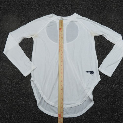 New England Patriots Under Armour Shirt Womens Small White HeatGear Long Sleeve - Picture 7 of 11