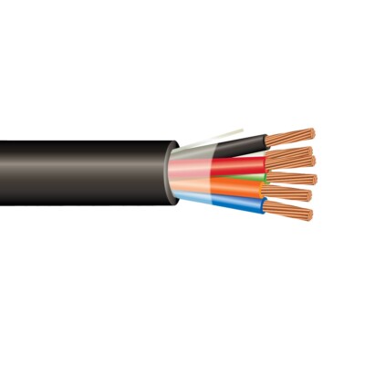 14 AWG 10 Conductor Stranded Copper IMSA 20-1 Traffic Signal Cable Black 600V