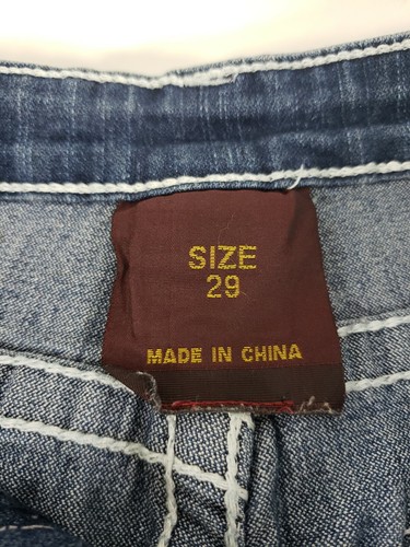 Vintage TRUE RELIGION Men's Billy Super T Bootcut Jeans Large Stitch Size 29 - Picture 5 of 9