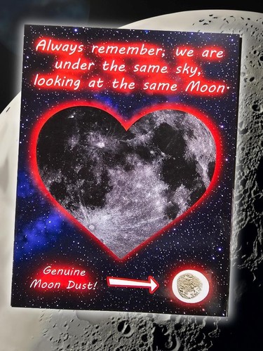 Moon Dust Card With GENUINE LUNAR METEORITE DUST on! (A5 size) - Picture 1 of 3