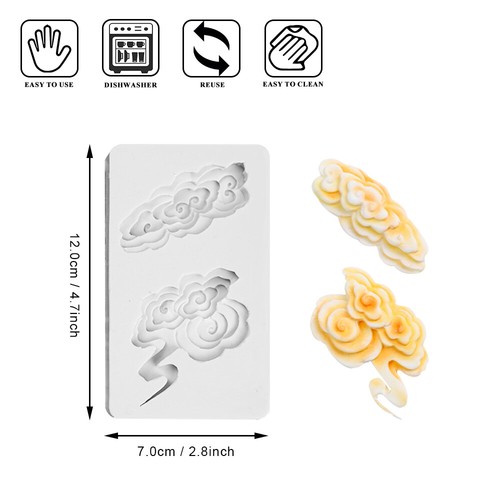 7 Pattern Cloud Shape Silicone Fondant Mould Chinese Style DIY Clay,Craft Mould - Picture 2 of 23