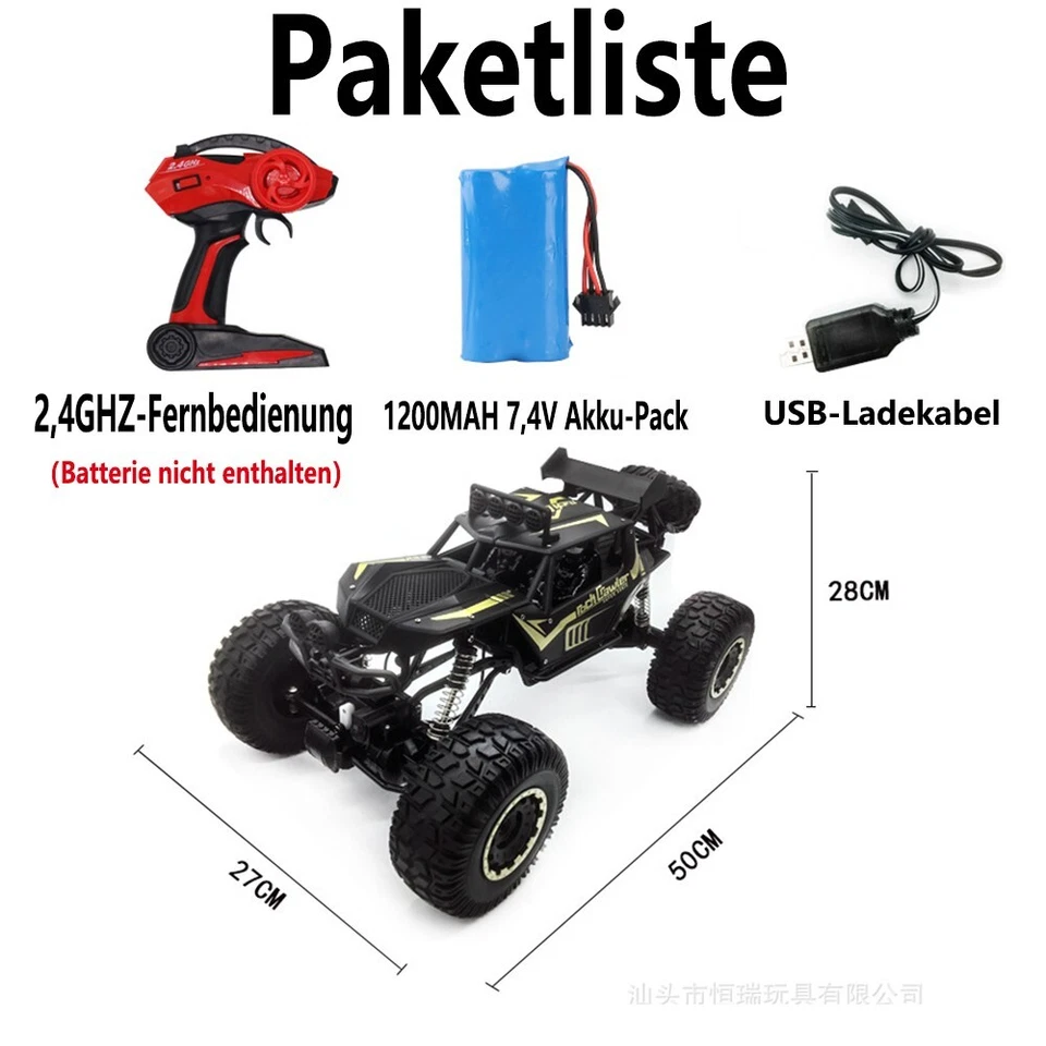 RC Allrad Rock Crawler Ferngesteuertes Auto Monster Truck 50cm Länge XXL - Bild 4 von 4