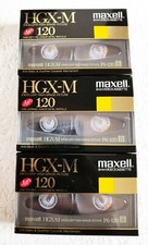 3 Maxell HGX-M 8mm Blank Videocassette Tapes 120 Min Camcorder