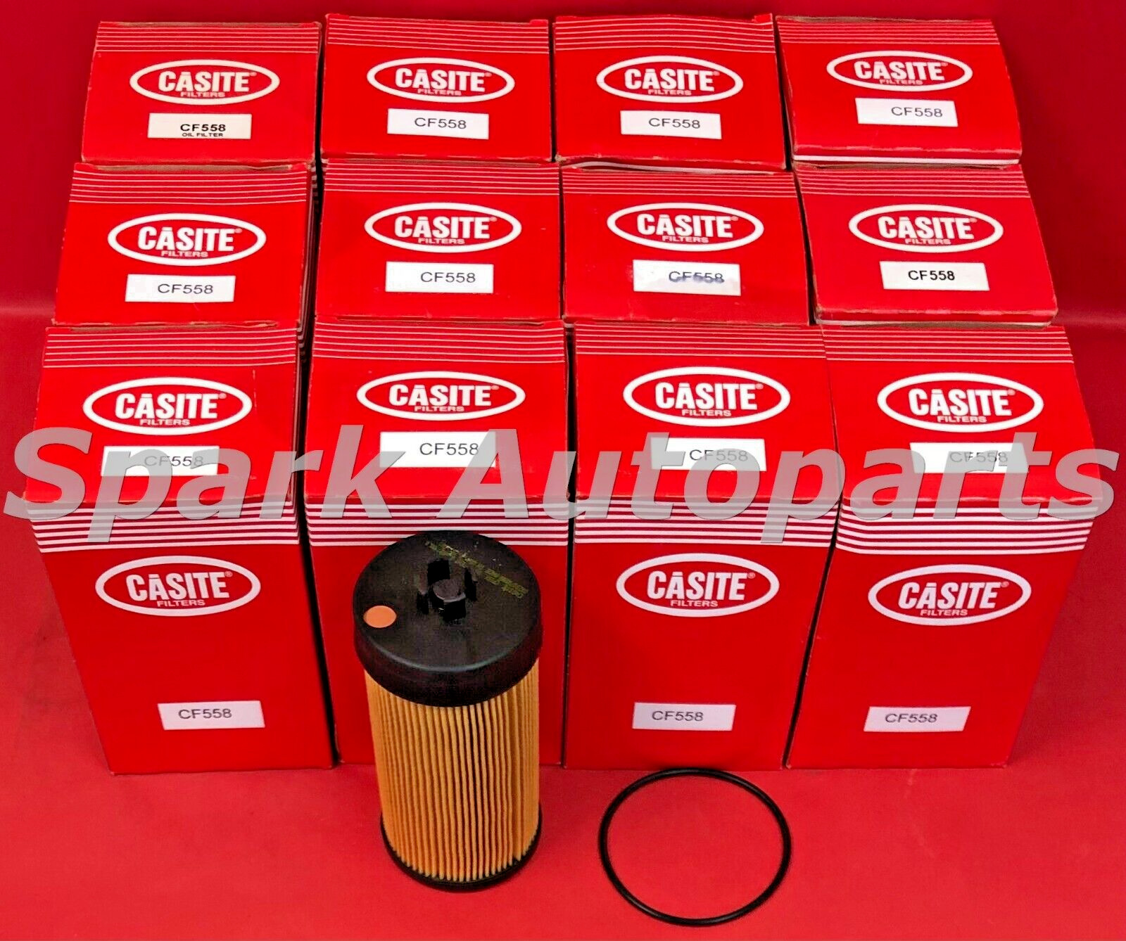 New Case of 12 Engine Oil Filter CASITE CF558 FOR FORD 6.0 6.4 DIESEL