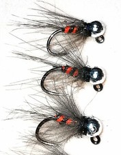 8 BARBLESS TUNGSTEN CDC FLIES SIZE 14 BUGS/NYMPHS/FLIES