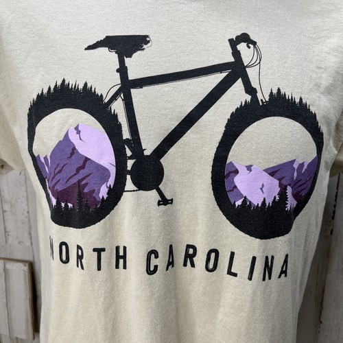 Camiseta de manga corta Cycle NC North Carolina talla L beige bicicleta Dr2 - Imagen 3 de 8