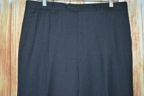 Roberto Villini Men Wool Stripe Double Breast 6 Button Suit Sz 42L Wst 36x33 - Picture 15 of 20