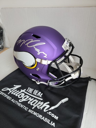 Réplique casque grandeur nature signée T.J. Hockenson Minnesota Vikings - Beckett COA - Photo 2/3