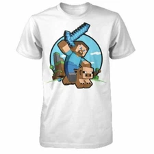 MOJANG JINX Minecraft Pig Riding Boys T-Shirt - XL(18-20)