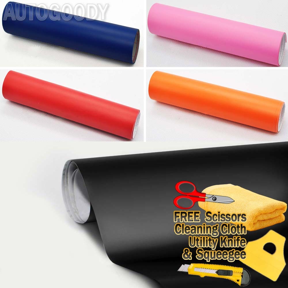 Matte Flat Color Vinyl Film Wrap Sticker Decal Bubble Free Air Release