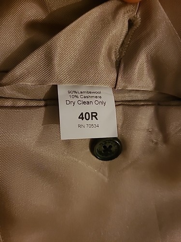 Orvis Dark Grey Check Lambs Wool and Cashmere Sports Blazer Jacket Size 40R - Picture 17 of 18