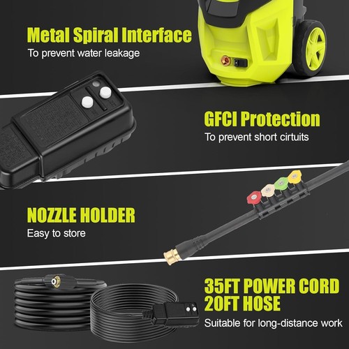 Electric Pressure Washer 4000 PSI 2.5 GPM Electric Power Washer With Wheels - Picture 4 of 7