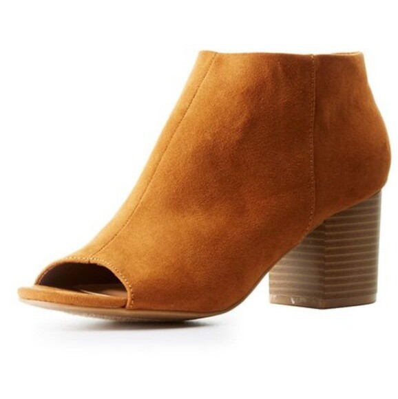 bamboo open toe booties