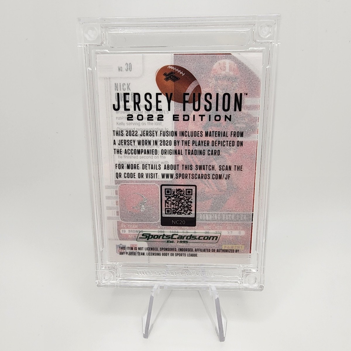 2020 Panini Absolute #30 - Nick Chubb Browns JERSEY FUSION 2022