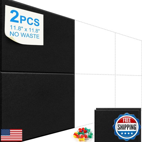 Large Cork Board Alternative,Felt Bulletin Board Tiles, 11.8"x11.8" Pack of 2
