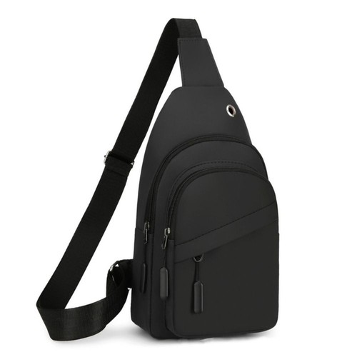 Anti-theft Men's Shoulder Bag Nylon Chest Bag Portable Travel Crossbody Bag - Picture 11 of 11