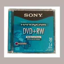 Sony Handycam Blank DVD-RW ReWritable Camcorder 30 Minute 1.4 GB Disc - NIP