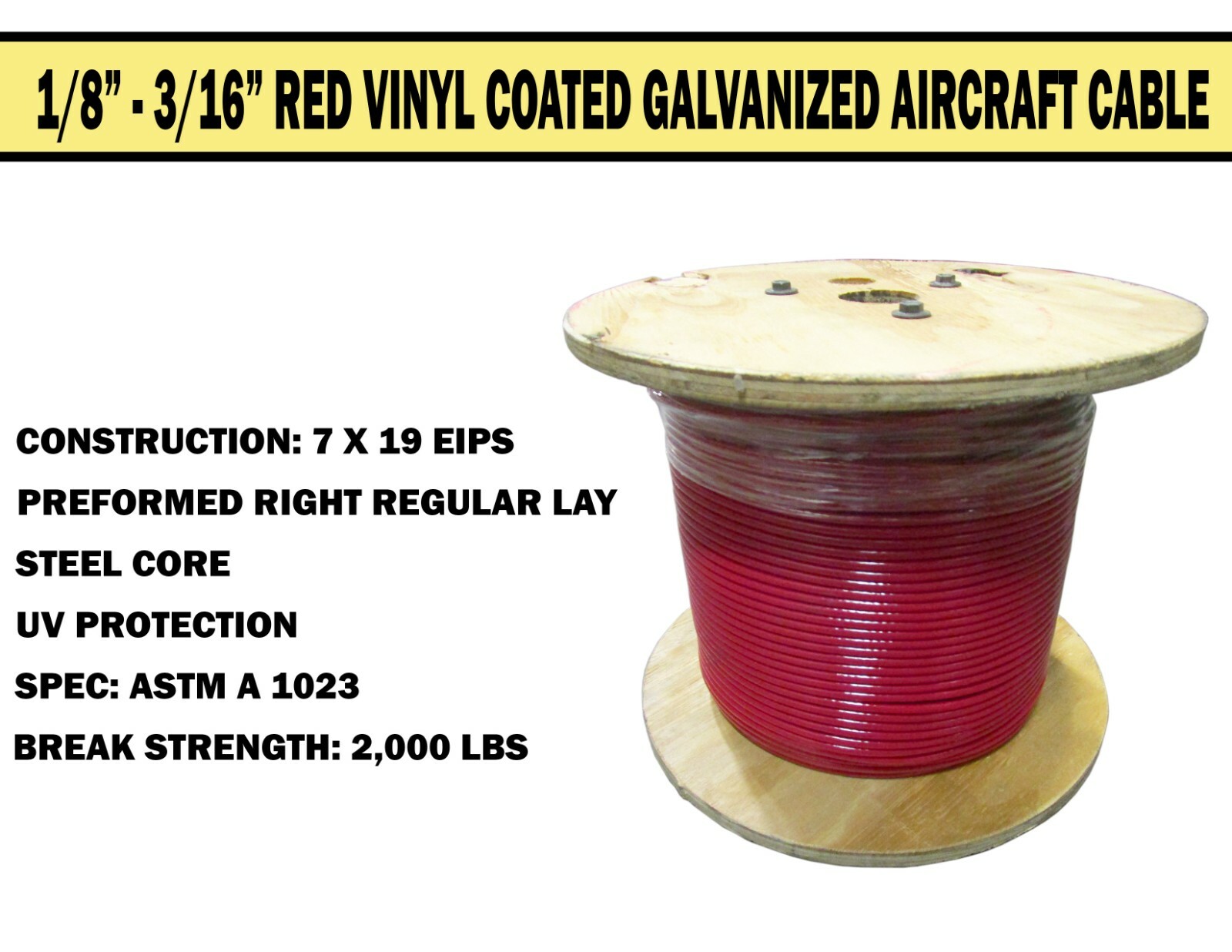 1-8-3-16-x-1000-red-vinyl-coated-aircraft-cable-uv-protected