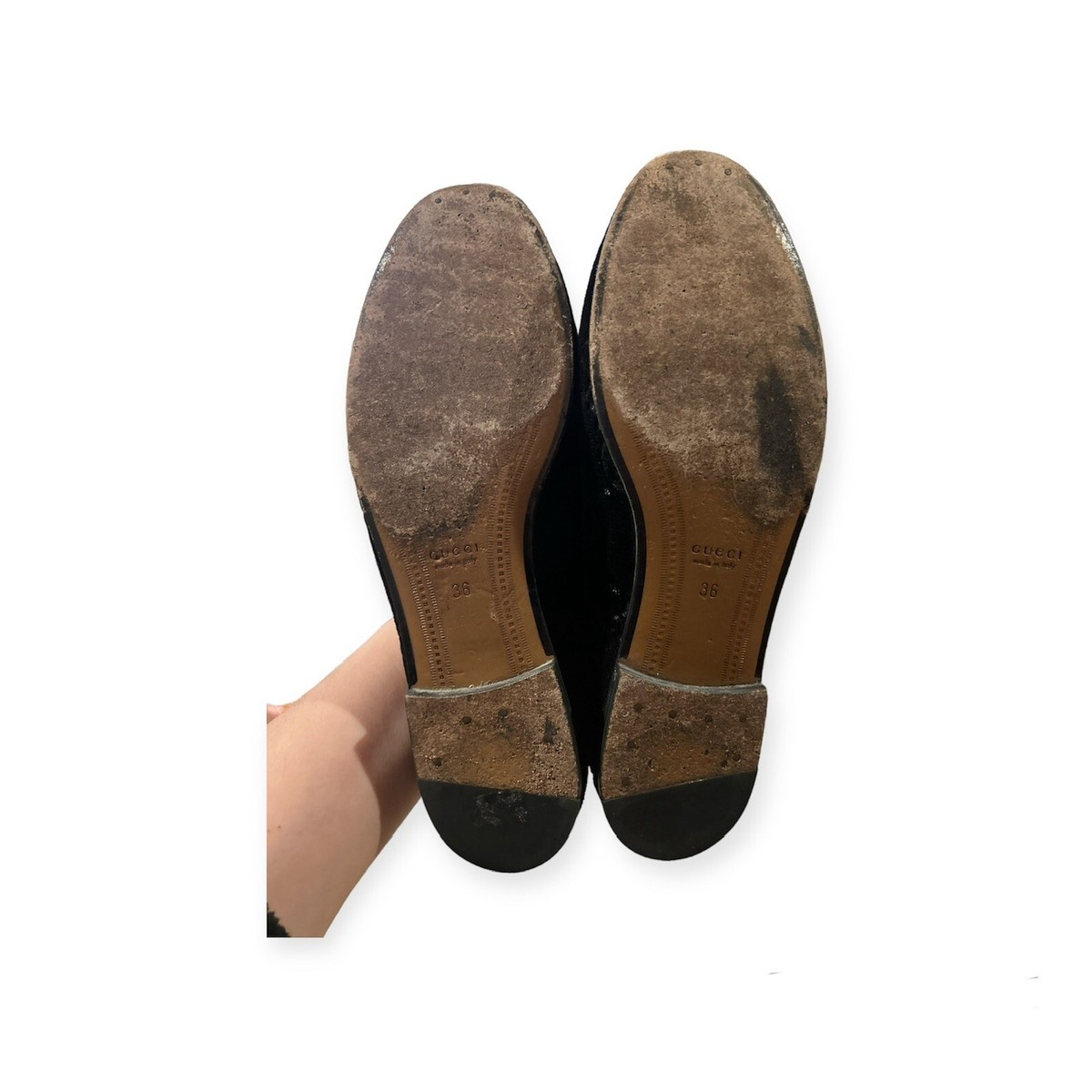 GUCCI Jordaan Velvet GG Horsebit Loafer Black Size 36 US 6 GUCCI Jordaan Velvet GG Horsebit Loafer Black Size 36 US 6
