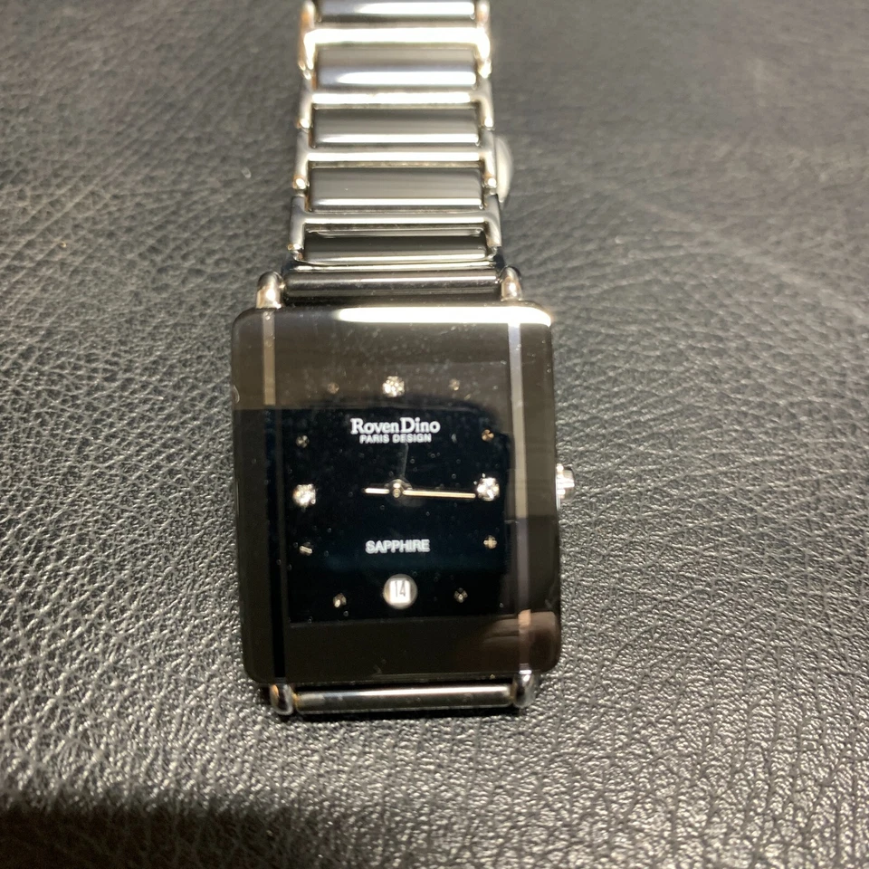 Relógio suíço Roven Dino cristal de safira usado - Imagem 2 de 4