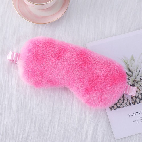 Luxury Pure Organic Silk Fluffy Eye Sleep Mask Blindfold Soft Travel Elastic Uk - Picture 20 of 21
