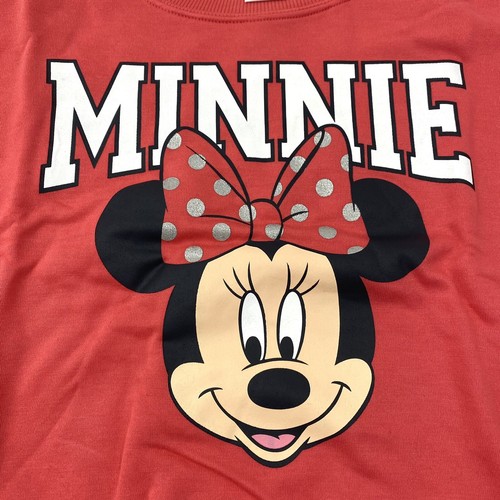 Disney Minnie Mouse Girls Size XXL Plus Crew Neck Sweatshirt Graphic Cayenne - Picture 3 of 7