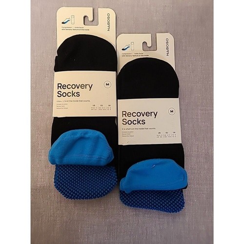 4 pairs Naboso Black and Blue Recovery Socks small - Picture 3 of 8