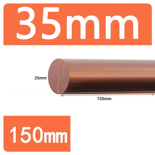 T2 Pure Copper Round Bar Rod 99.9% Red Metal Round Many Size Diameter 8mm~100mm - Picture 55 of 120