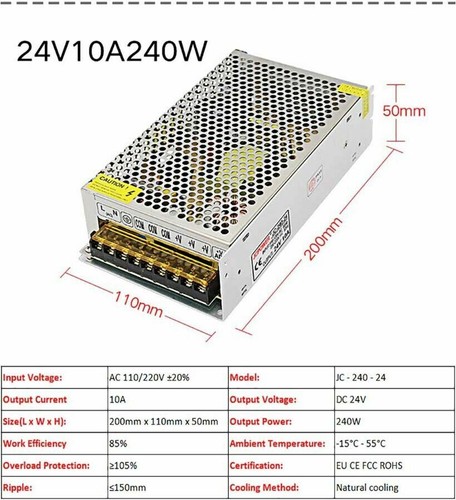 DC-geregelter Schaltnetzteile transformator 3V 5V 9V 12V 15V 18V 24V 36V 48V - Picture 130 of 173
