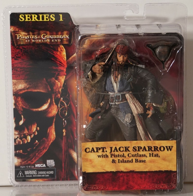 RAGETTI Action figure Pirati Caraibi Pirates of Caribbean JACK SPARROW NECA 17cm