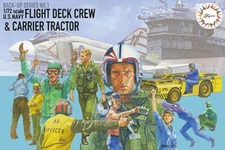 1/72 USN Flight Deck Crew & Fire Engine Fujimi 72346 Plastic Model Kit