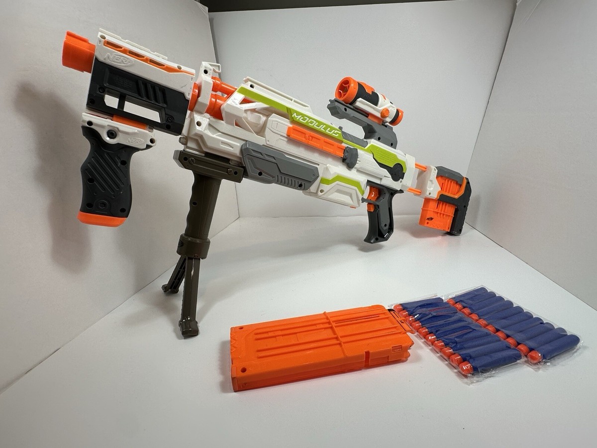 Nerf モジュラス　ECS-10（オレンジトリガー）+ナーフカスタムパーツ NERF N-Strike Modulus ECS-10 Motorized Blaster Dart Gun Custom