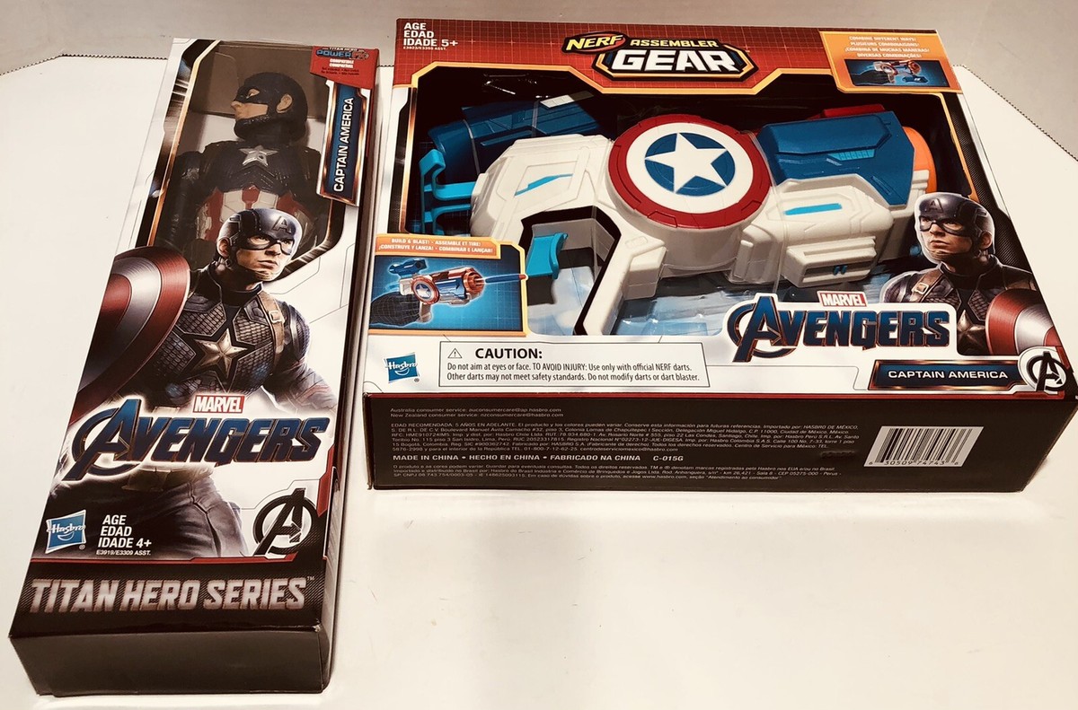 New Piece Set Nerf Assembler Gear With Avengers Captain America Action  Figure